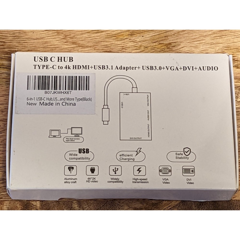 NIB - Ultimate 4-in-1 USB-C - 4K HDMI, DVI, VGA DisplayPort Adapter, USB 3.1